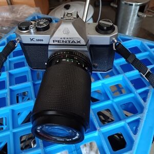 Pentax Black and Silver Film Camera for Classic Photography